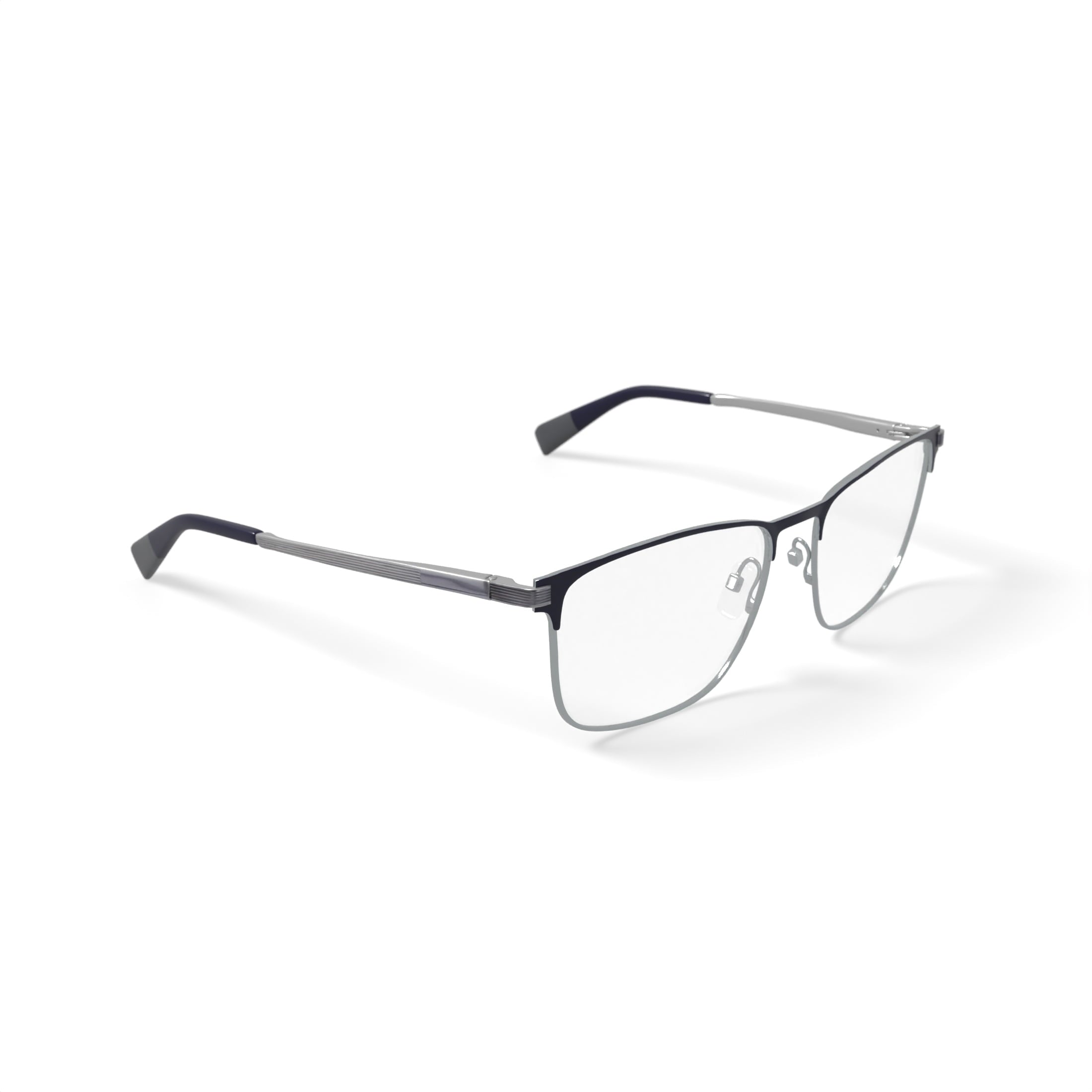 Men's MC010 Joseph Browline Prescription Eyeglasses with Case, Black