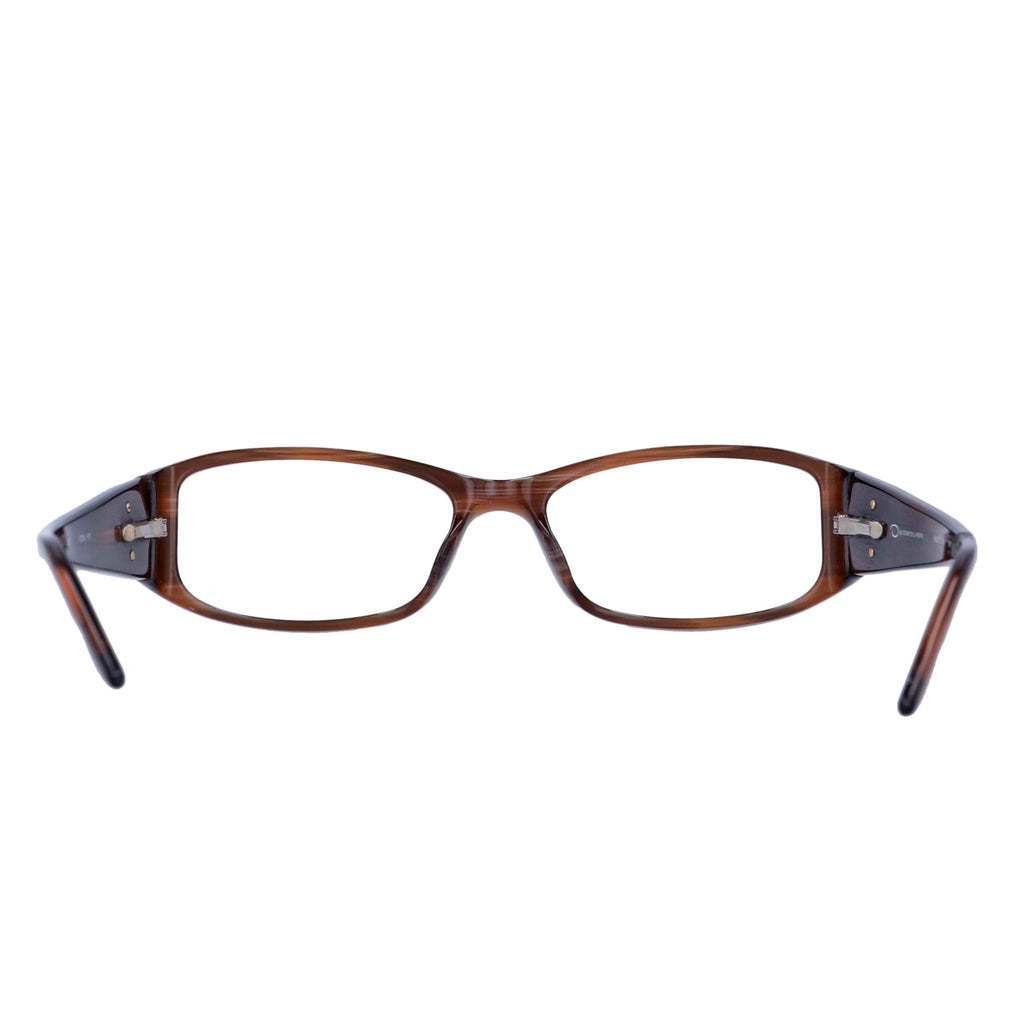Women's OSL702 Round Prescription Eyeglasses with Case, Brown