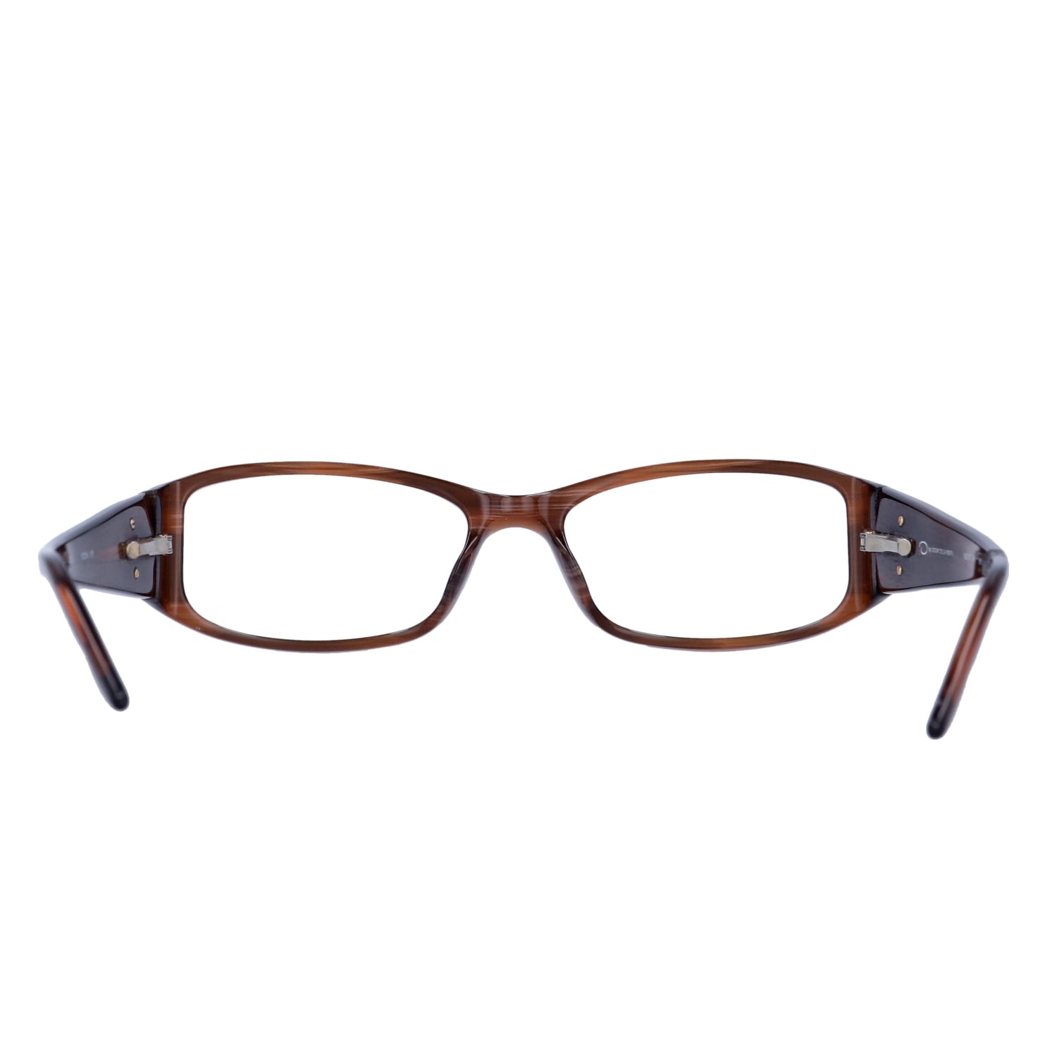 Women's OSL702 Round Prescription Eyeglasses with Case, Brown
