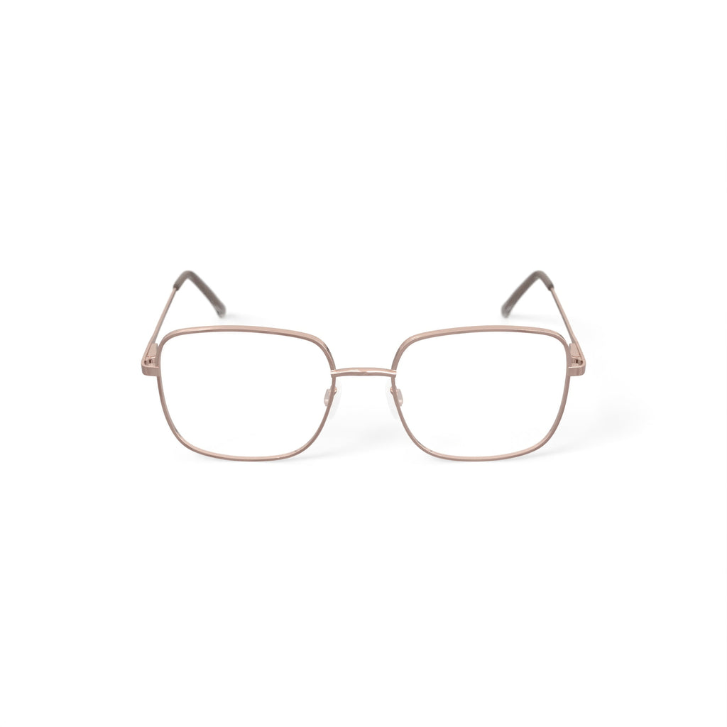 Women's MV027 Jillian Square Prescription Eyeglasses with Case, Gold