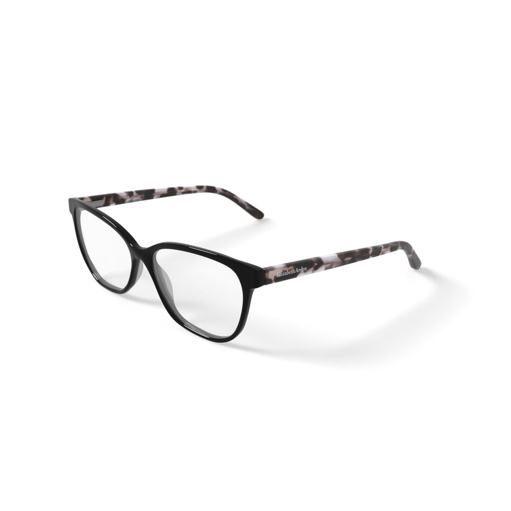 Elizabeth Arden Women's EA1203 Square Prescription Eyeglasses with Case, Black