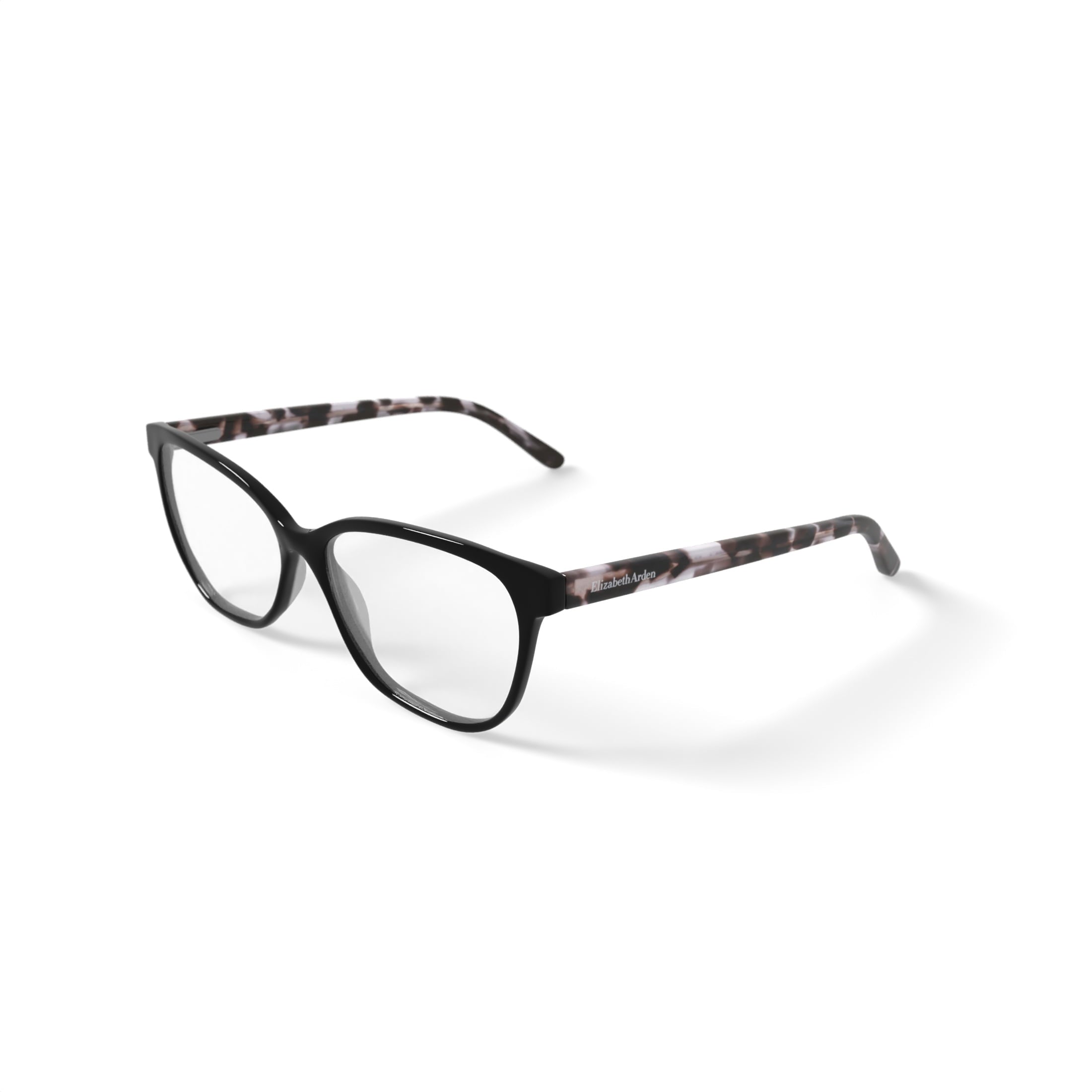 Elizabeth Arden Women's EA1203 Square Prescription Eyeglasses with Case, Black
