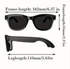 Smart AI Camera Glasses with HD Video Recording, Built-in Speakers, Voice Assistant & Blue Light Protection