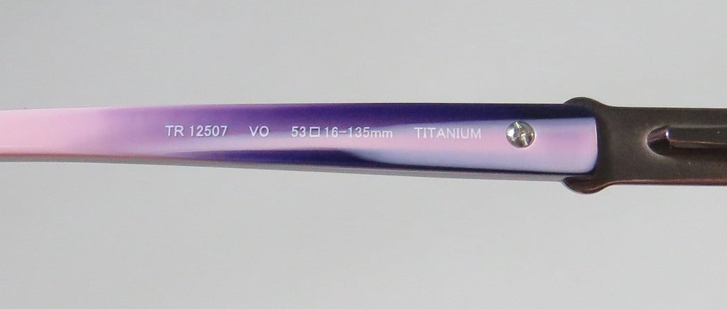 NEW TRUSSARDI 12507 WOMENS/LADIES DESIGNER FULL-RIM TITANIUM MAUVE / VIOLET TITANIUM OPTICAL FRAME DEMO LENSES 53-16-135 FLEXIBLE HINGES EYEGLASSES/EYE GLASSES
