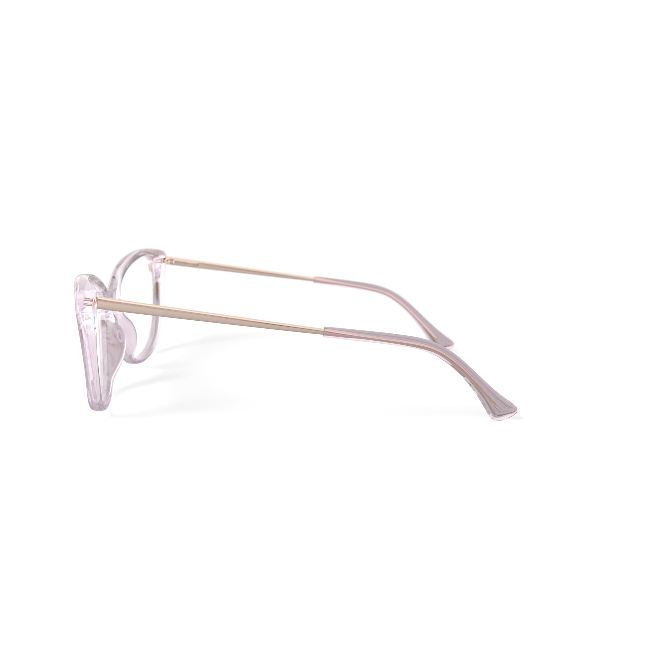 Women's MV007 Whitney Cat Eye Prescription Eyeglasses with Case, Crystal Brown