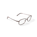 Mens T1510 Square Prescription Eyeglasses with Case, Bronze-Tone
