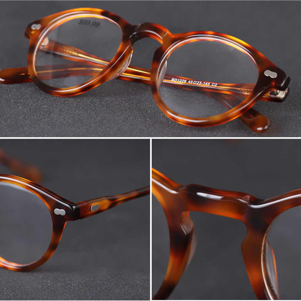 Brown Tortoiseshell Photochromic Gray Vintage Bifocal Reading Glasses 1.50 Classic Round Sunglasses Presbyopic Eyeglasses Acetate Readers +1.50 for Men and Women UV