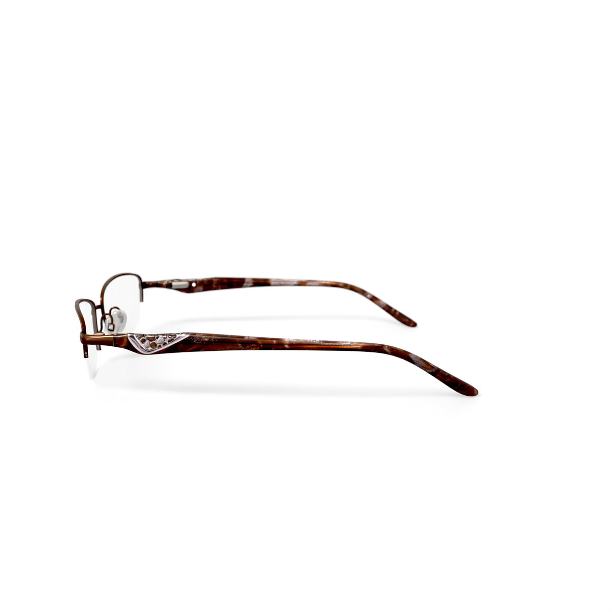 Women's S3208 Rectangular Prescription Eyeglasses with Case, Brown