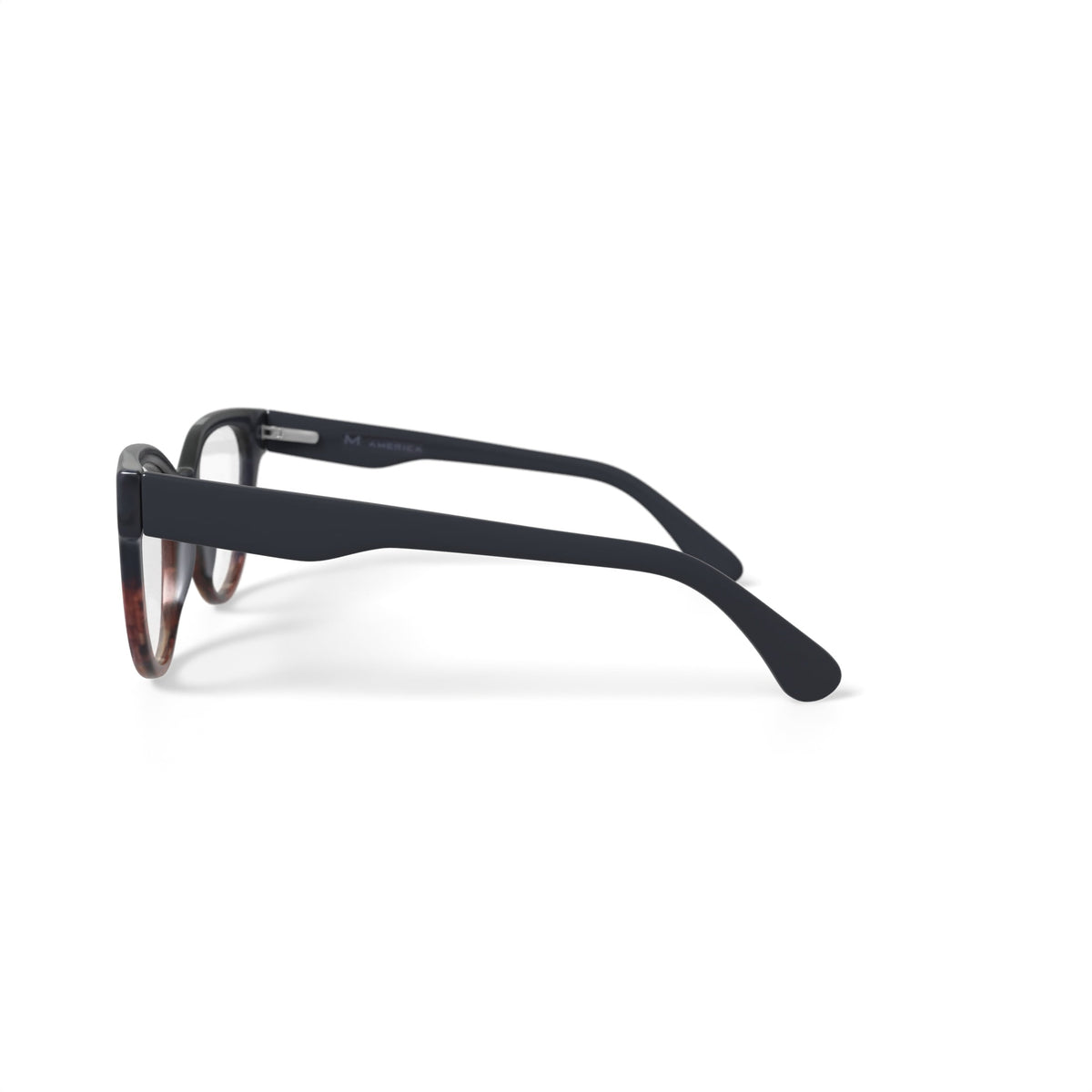 M America Women's Carroll Cat Eye Prescription Eyeglasses with Case, Black/Brown