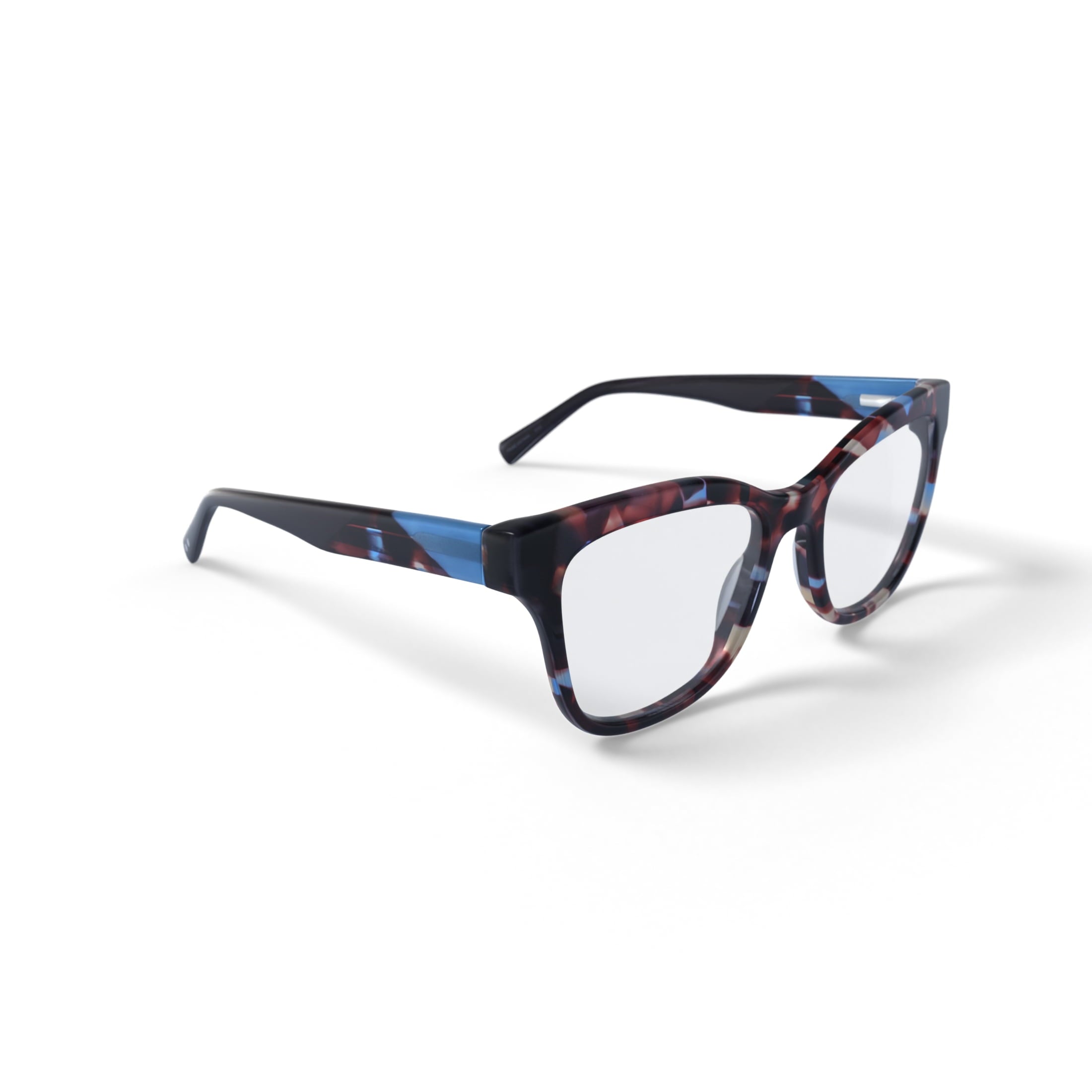 Reverb Women's RVLO6048 Prescription Eyeglasses with Case, Blue Tortoise