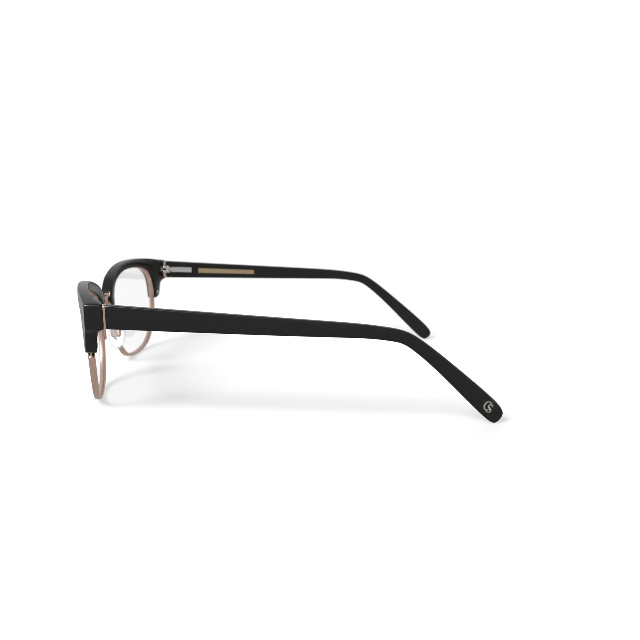 Women's Alyssa Browline Prescription Eyeglasses with Case, Black