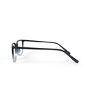 Men's Atlas Square Prescription Eyeglasses with Case, Crystal Black