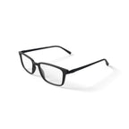 Men's Wilder Rectangular Prescription Eyeglasses with Case, Matte Black