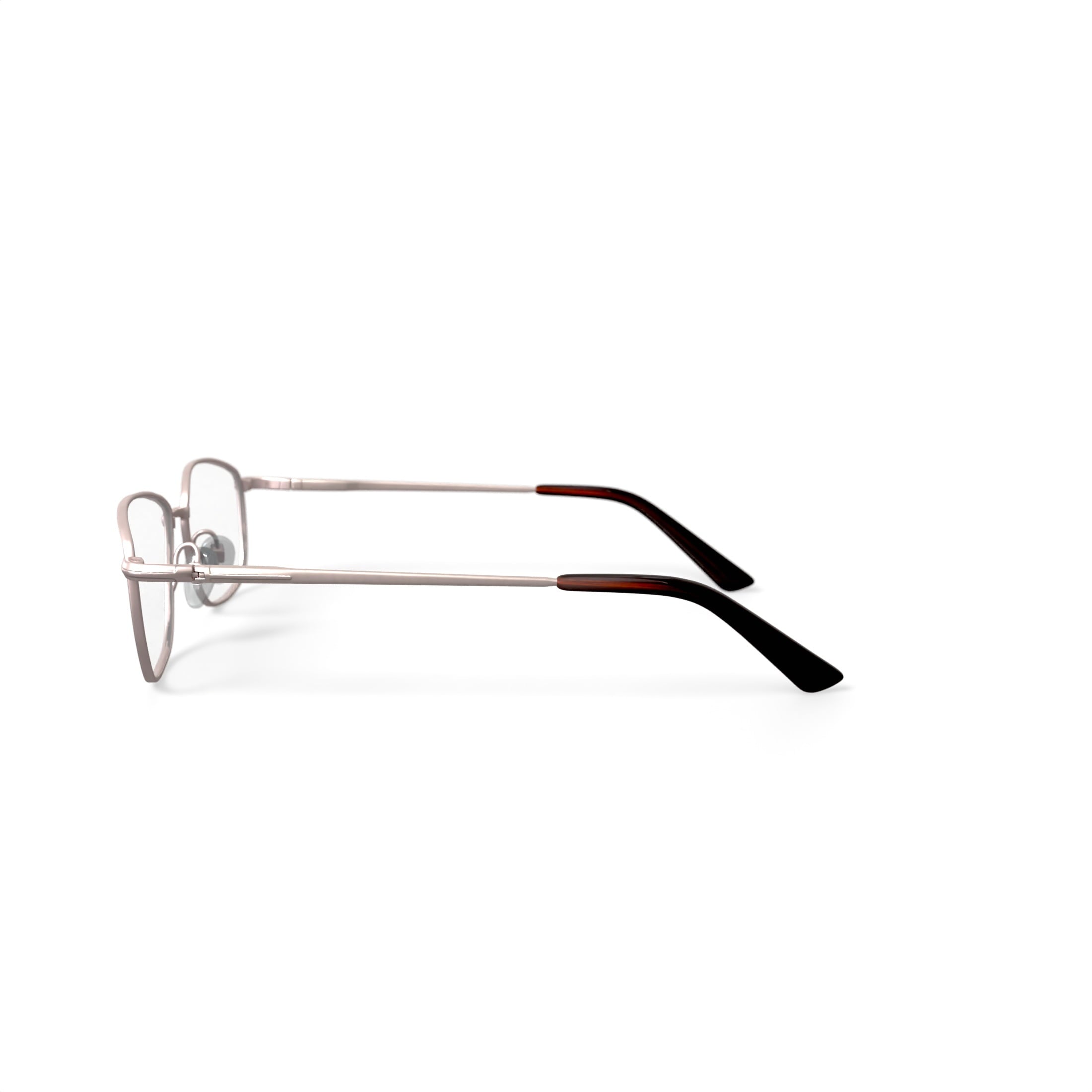 Men's Colonel Square Prescription Eyeglasses with Case, Gold