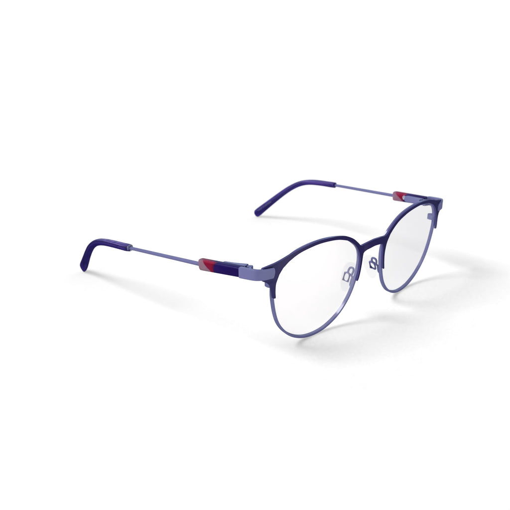 Women's Azariah Round Prescription Eyeglasses with Case, Purple