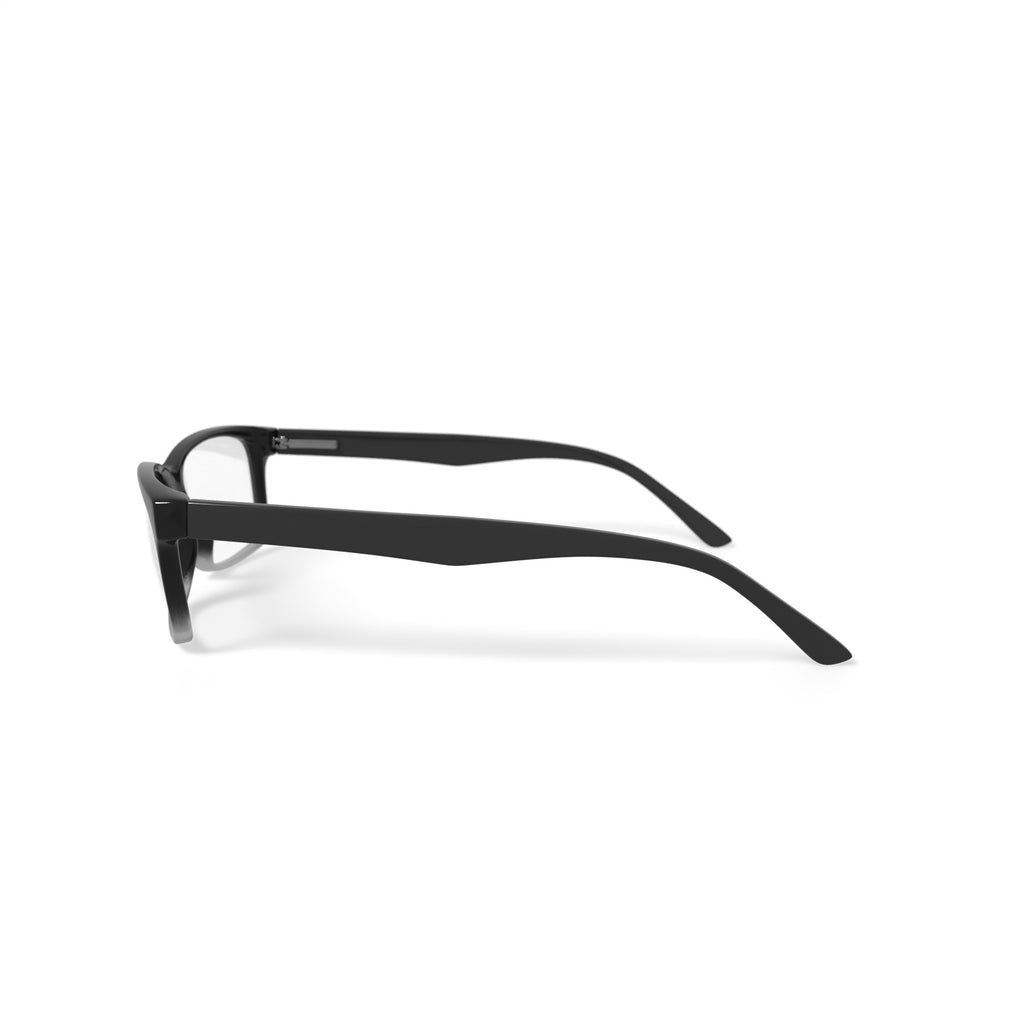 Men's MOP53 Rectangular Prescription Eyeglasses with Case, Black Gradient