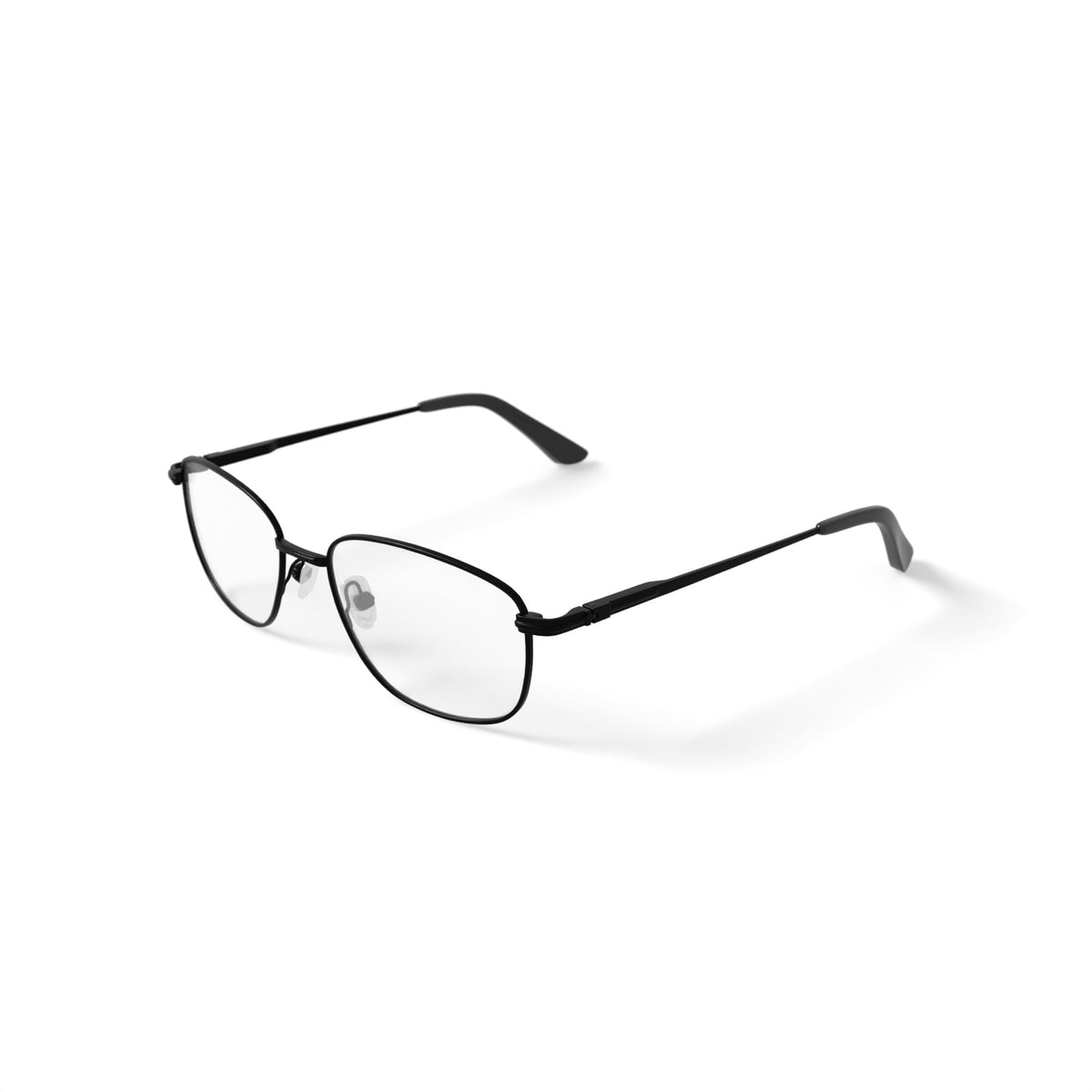 Men's Colonel Square Prescription Eyeglasses with Case, Gunmetal