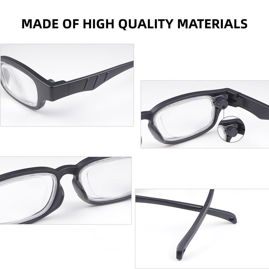 Adjustable Glasses Dial Vision Adjustable Focus Reading Glasses Blue Light Blocking Zoom Eyeglasses for Men and Women