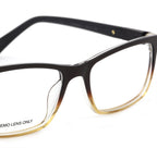 Men's SCA86AS Rectangular Prescription Eyeglasses with Case, Brown