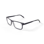 Men's HV720 Rectangular Prescription Eyeglasses with Case, Grey Crystal