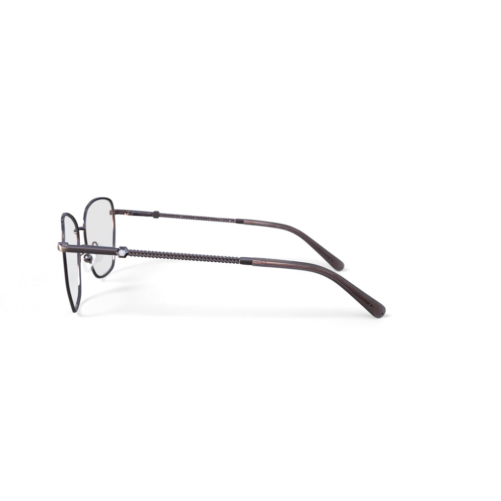 Women's Savannah Square Prescription Eyeglasses with Case, Rose Gold