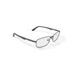 Men's EC316 Rectangular Prescription Eyeglasses with Case, Gray