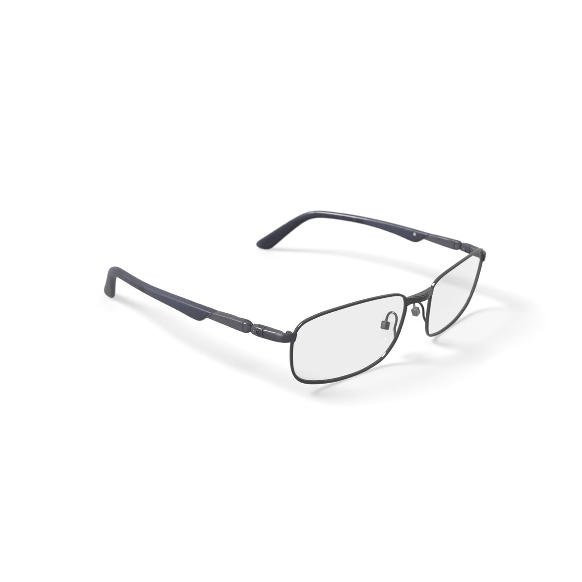 Men's EC316 Rectangular Prescription Eyeglasses with Case, Gray