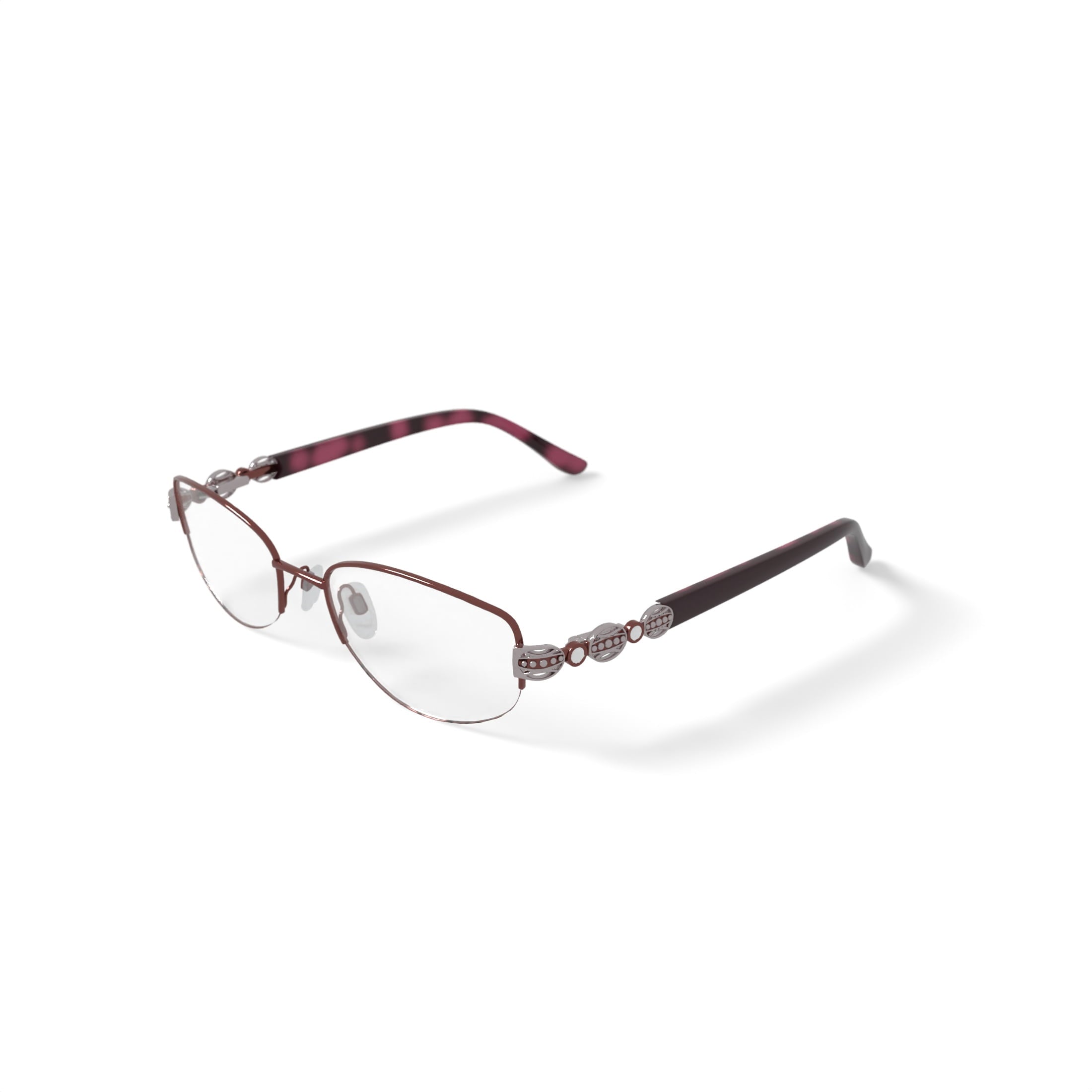 Women's M231 Oval Prescription Eyeglasses with Case, Cognac
