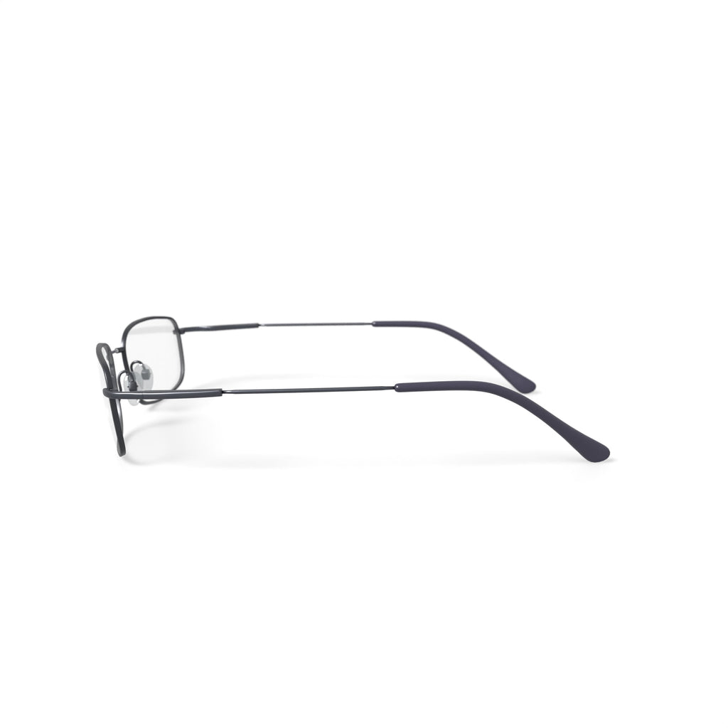 M+Flex Men's MF507 Rectangular Prescription Eyeglasses with Case, Gunmetal