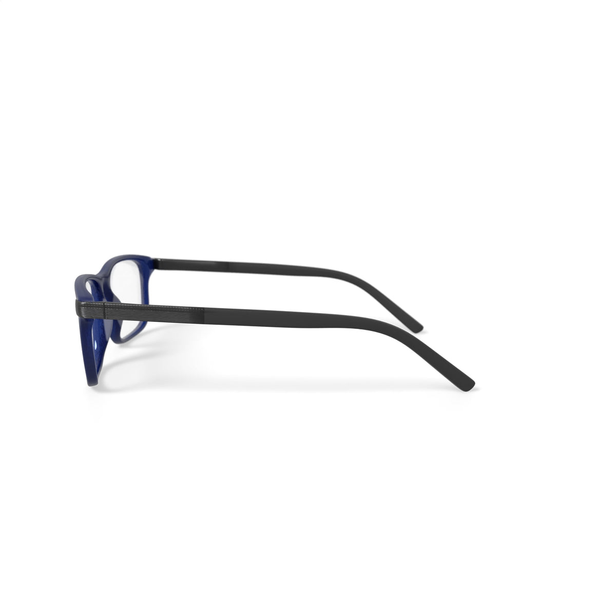 Men's M0501 Square Prescription Eyeglasses with Case, Navy Blue
