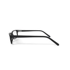 Men's W124 Rectangular Prescription Eyeglasses with Case, Black