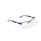 Women's EC973 Square Prescription Eyeglasses with Case, Purple
