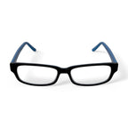 Women's HC03 Rectangular Prescription Eyeglasses with Case, Black