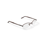 Women's OSL707 Oval Prescription Eyeglasses with Case, Brown