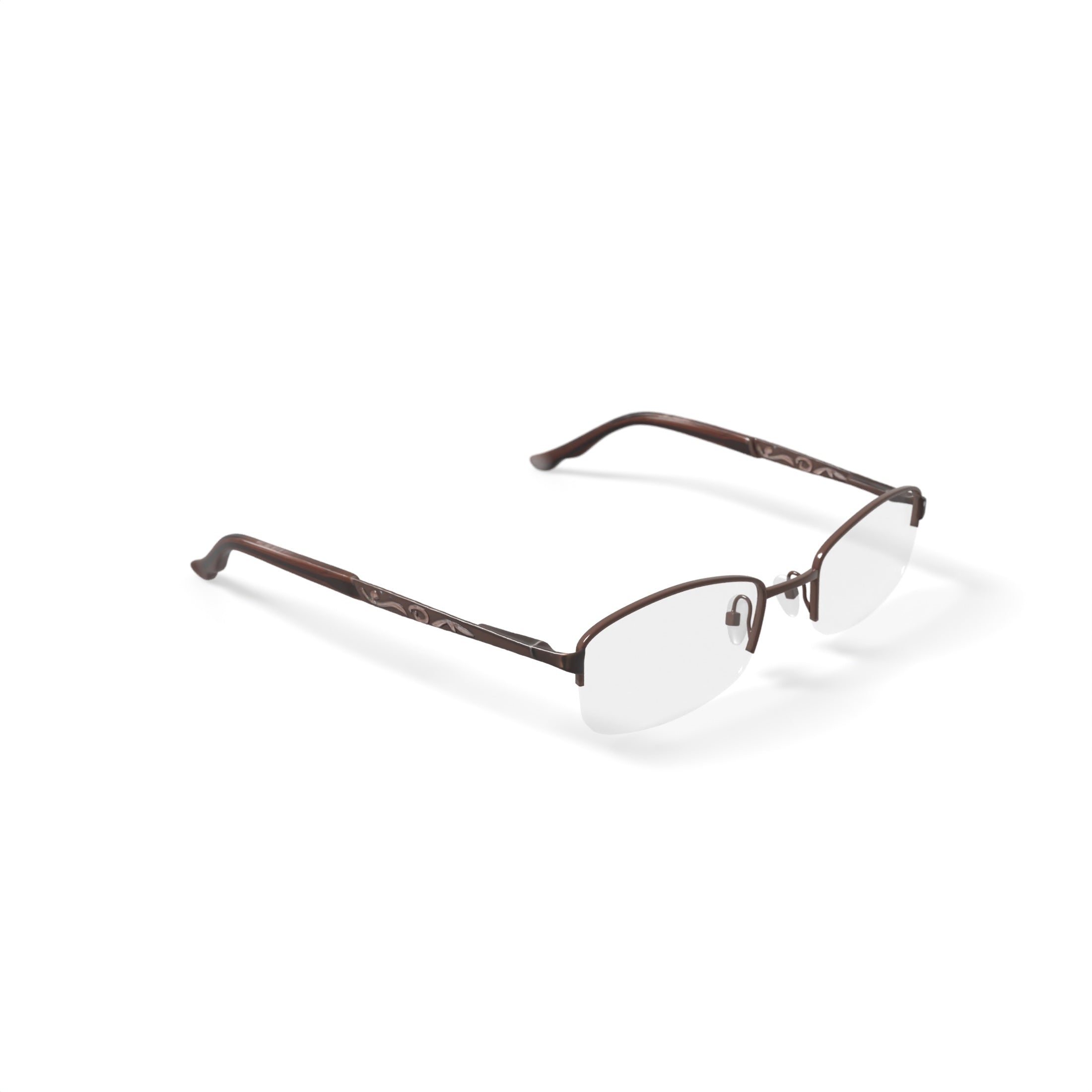 Women's OSL707 Oval Prescription Eyeglasses with Case, Brown