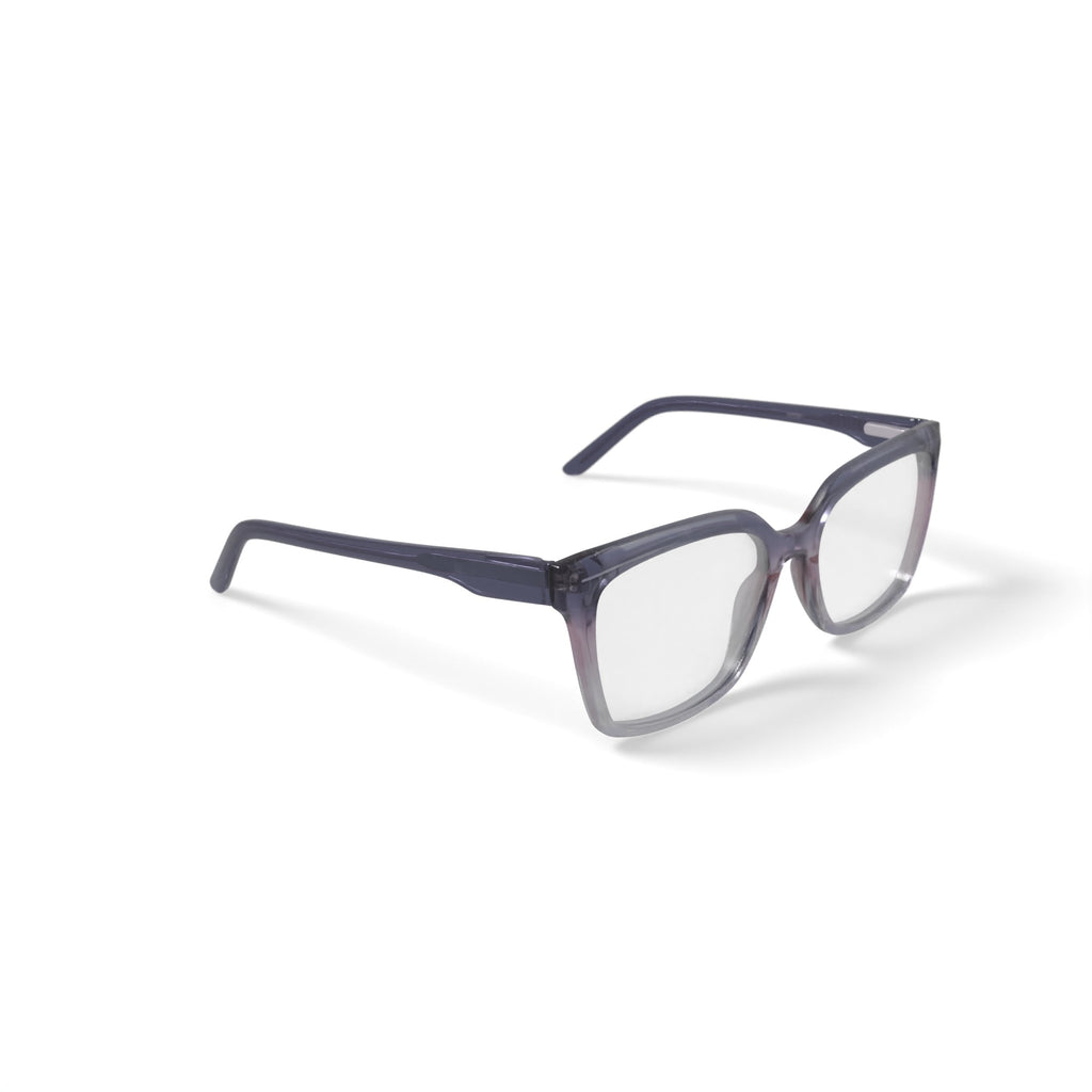 Women's MC014 Nyobi Square Prescription Eyeglasses with Case, Gray Pink