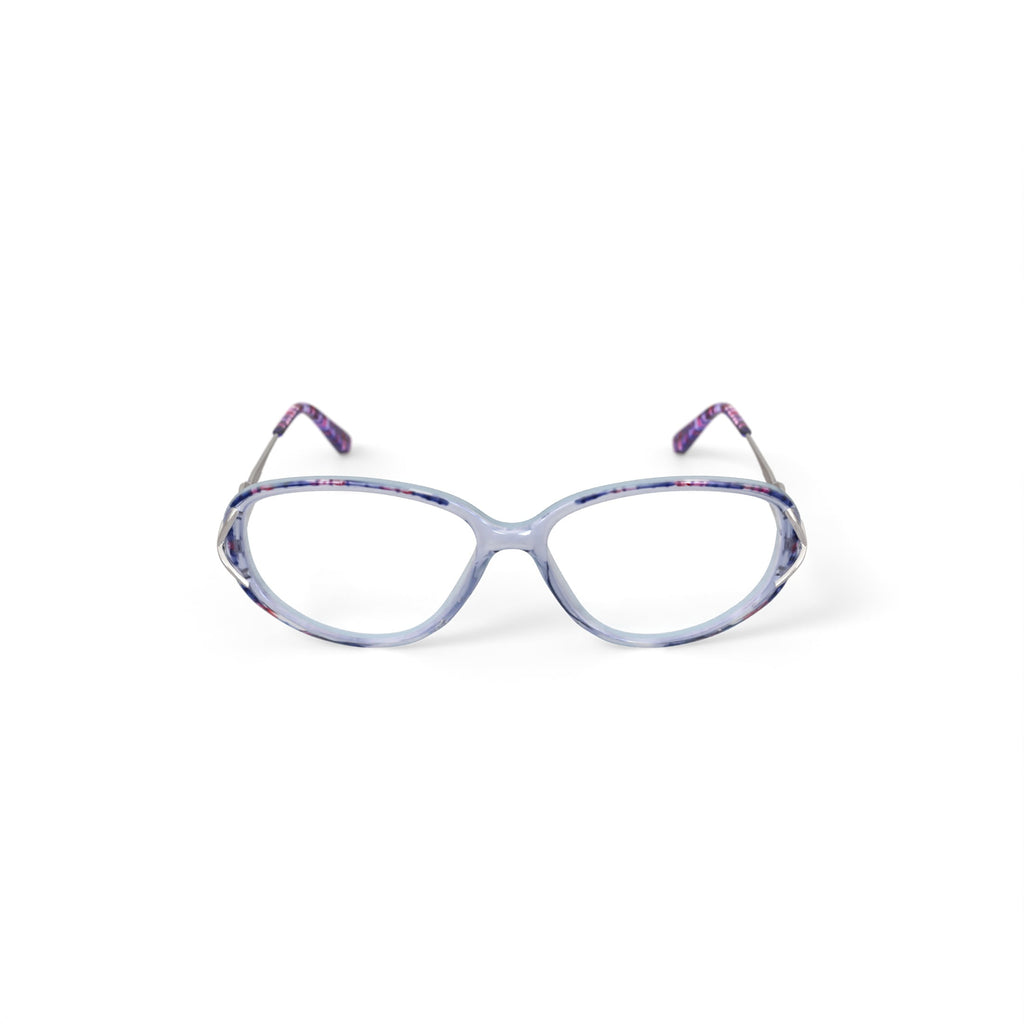 Women's SL749 Azure Oval Prescription Eyeglasses with Case, Crystal