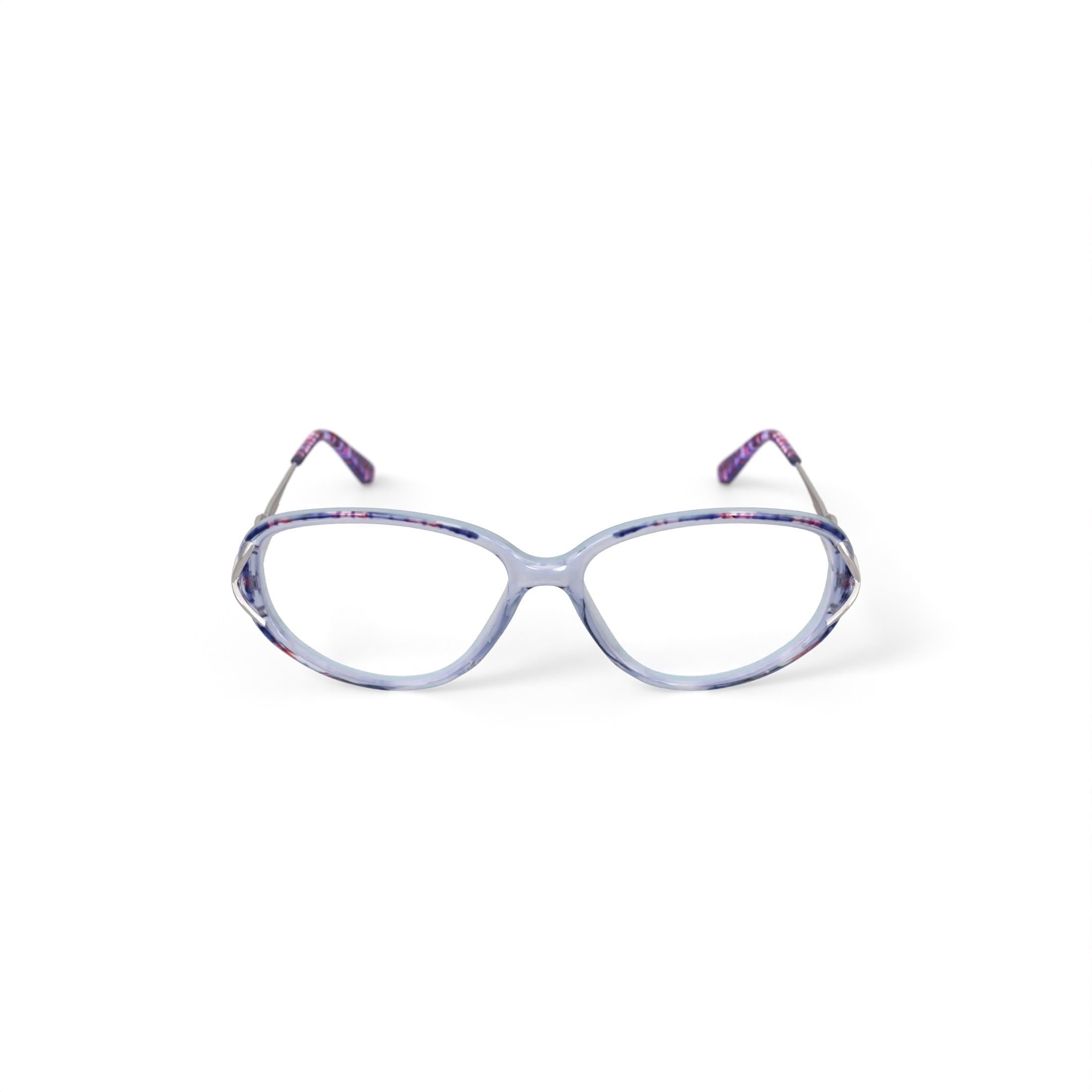 Women's SL749 Azure Oval Prescription Eyeglasses with Case, Crystal