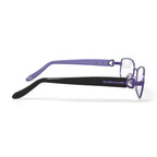 Rose Women's AR09 Rectangular Prescription Eyeglasses with Case, Purple