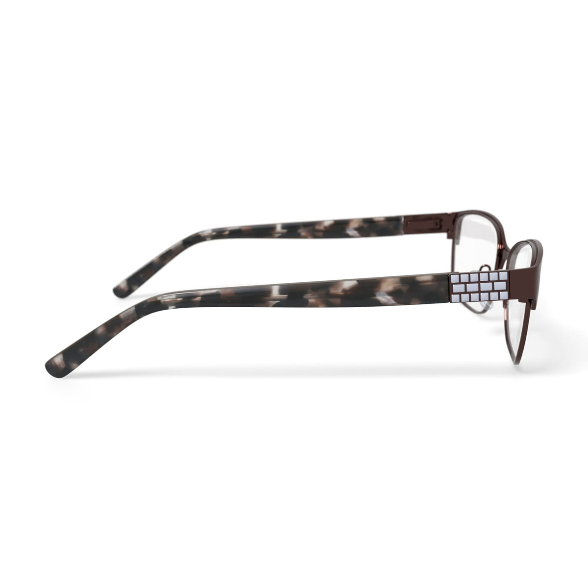 Women's WLO353 Browline Browline Prescription Eyeglasses with Case, Brown