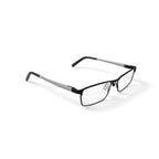 Men's HV707 Browline Prescription Eyeglasses with Case, Black