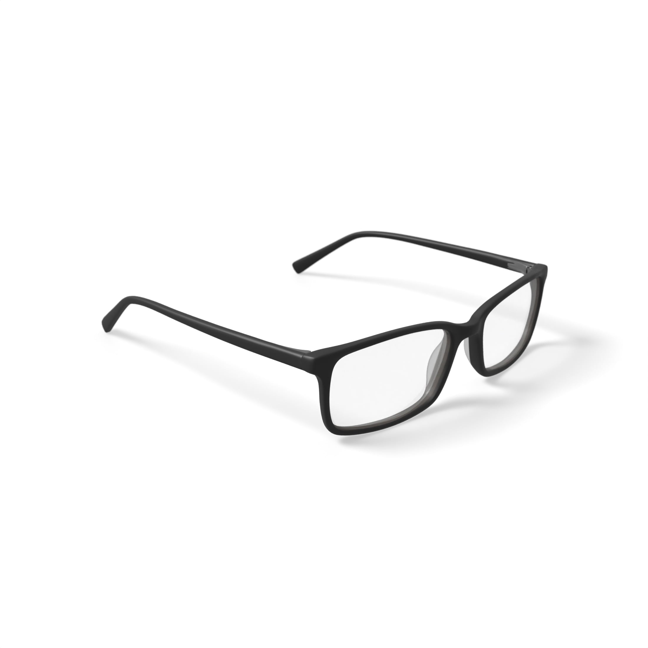 Men's DNA4002 Rectangular Prescription Eyeglasses with Case, Black