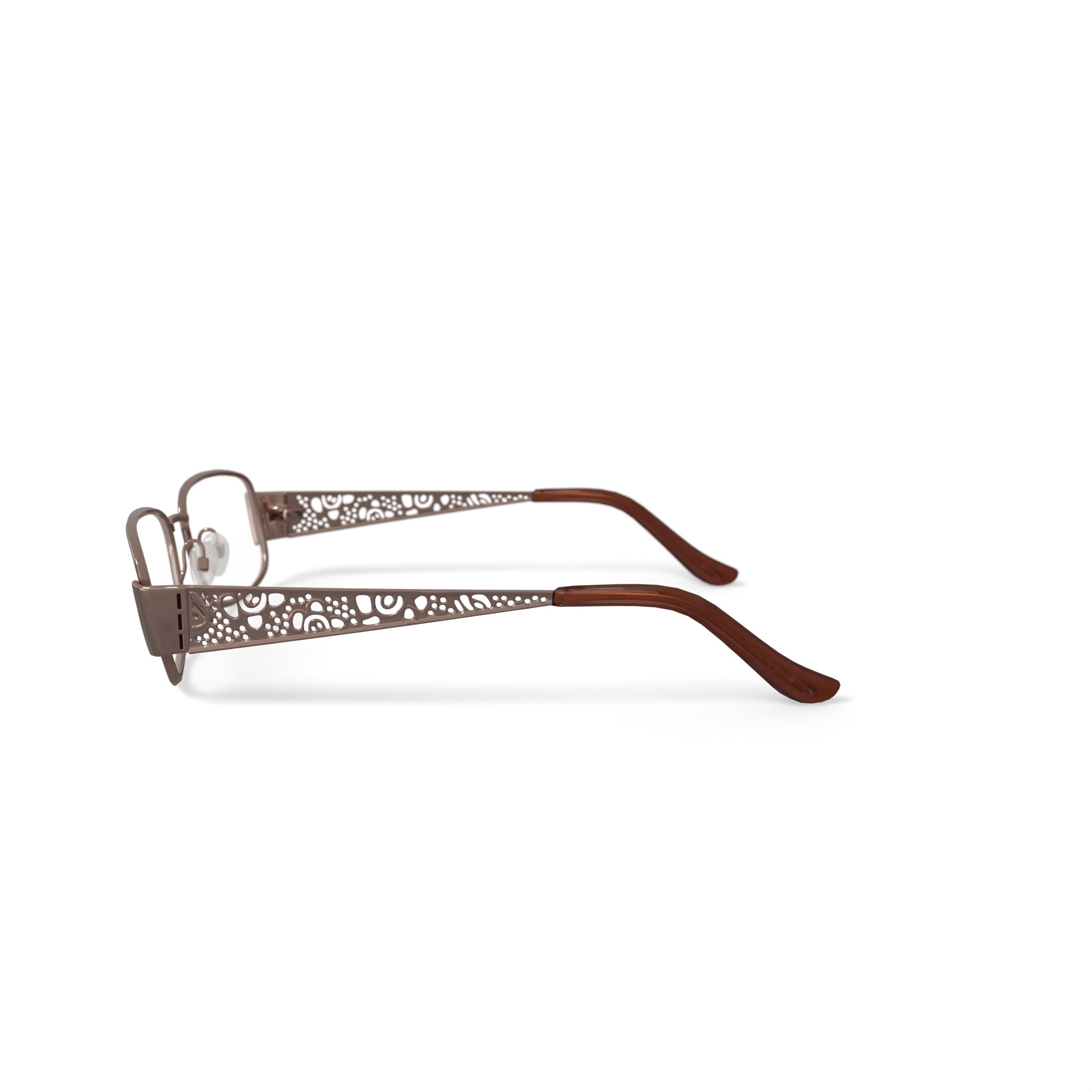 Women's M273 Rectangular Prescription Eyeglasses with Case, Brown