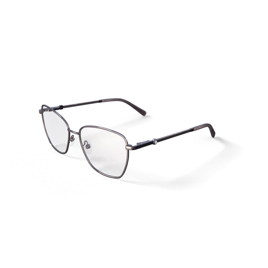 Women's Savannah Square Prescription Eyeglasses with Case, Rose Gold