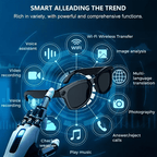 Smart AI Camera Glasses with HD Video Recording, Built-in Speakers, Voice Assistant & Blue Light Protection