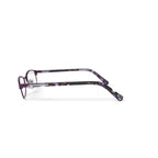 Women's HC21 Browline Prescription Eyeglasses with Case, Matte Dark Purple