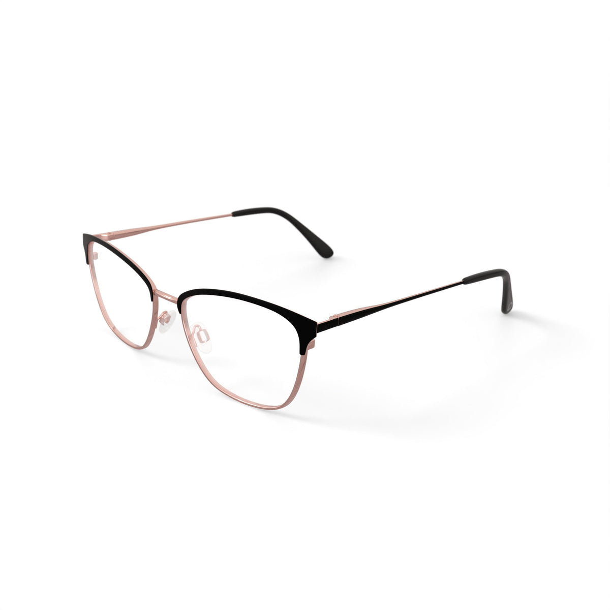 Women's HC280 Cat Eye Prescription Eyeglasses with Case, Black/Gold