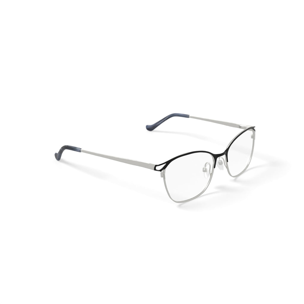 Women's WM200650-1 Oval Prescription Eyeglasses with Case, Navy