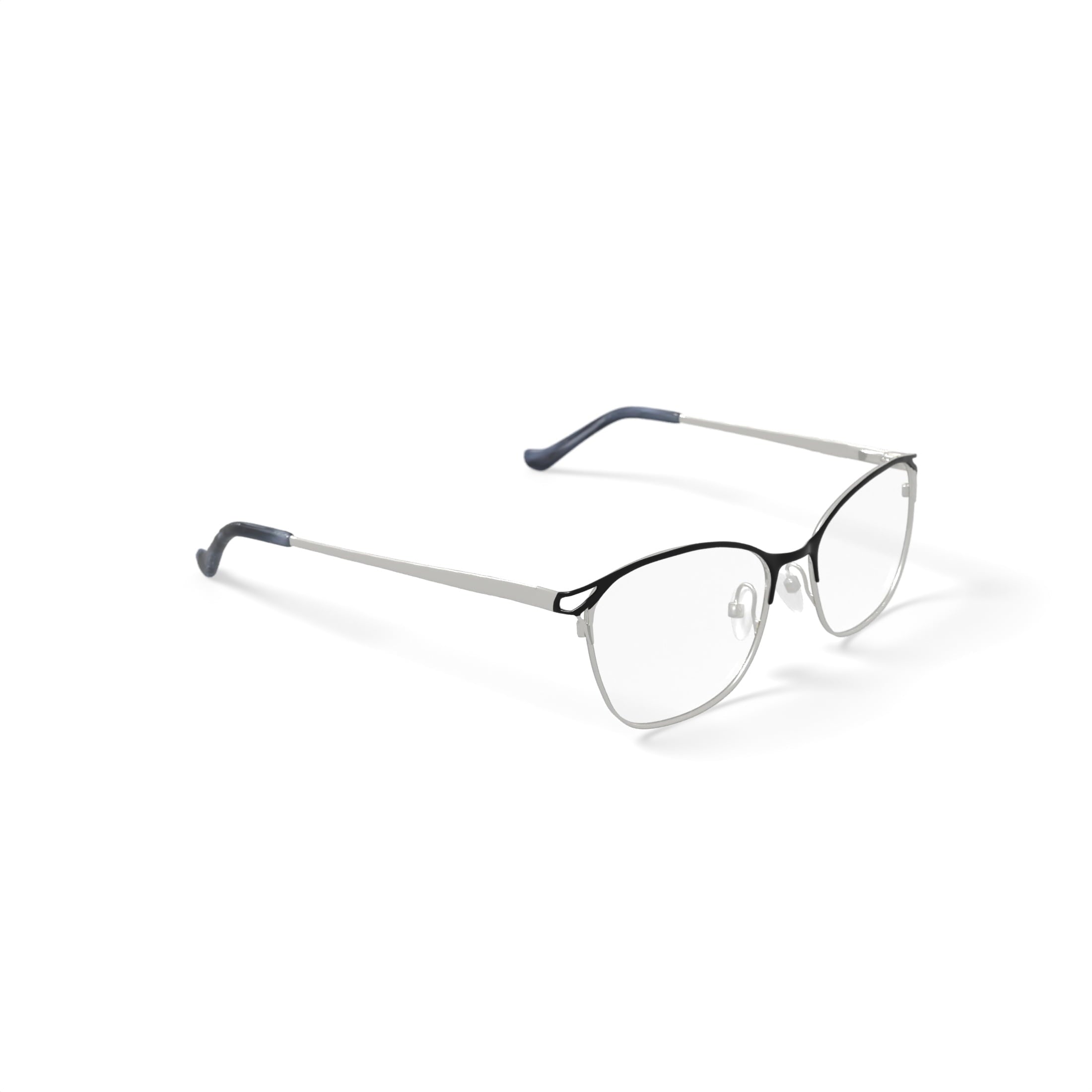 Women's WM200650-1 Oval Prescription Eyeglasses with Case, Navy