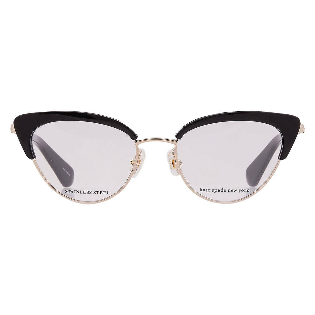 Kate Spade Plastic Womens Cat-Eye Eyeglasses Black 50mm Adult